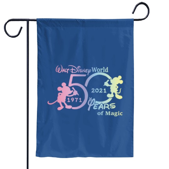 1971-2022 Dw 50th Anniversary Garden Flags, Disney World 50th Anniversary Garden Flags