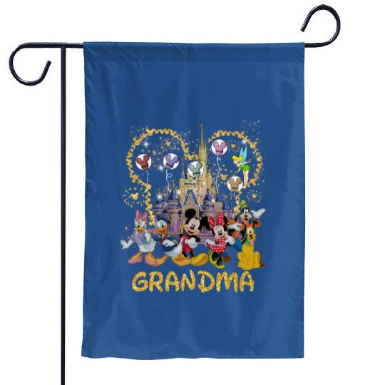 Disney Grandma Mickey Mouse Ears Garden Flags, Disney Mothers Day Garden Flags