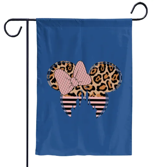 Disney Leopard Minnie Mouse Garden Flags, Disney Castle Garden Flags