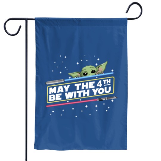 May The 4th Be With You Garden Flags, Disney Star Wars Day Garden Flags, Baby Yoda Garden Flags