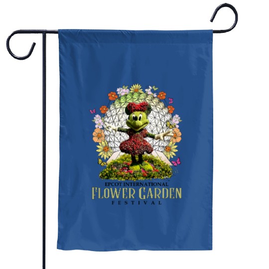 Disney Epcot International Flower and Garden Festival 2023 Garden Flags, Let The Magic Blossom Disney Garden Flags