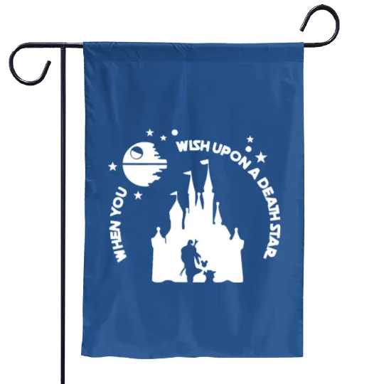 When You Wish Upon A Death Star Comfort Color Garden Flags, Disney Star Wars Garden Flags