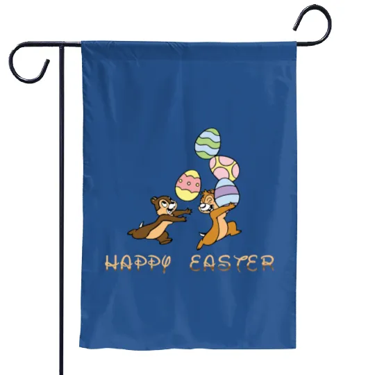 Chip and Dale Easter Garden Flags, Disney Easter Garden Flags, Happy Easter Garden Flags, Disneyworld Family Trip Garden Flags