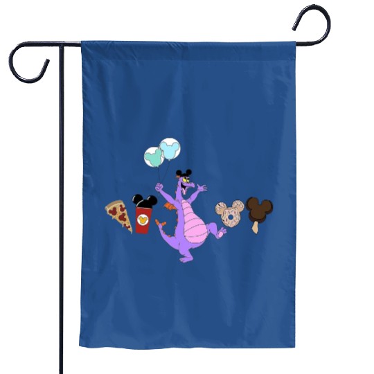 Figment Disney Snacks Garden Flags, Disney Mode Garden Flags, Disney Snacks Garden Flags