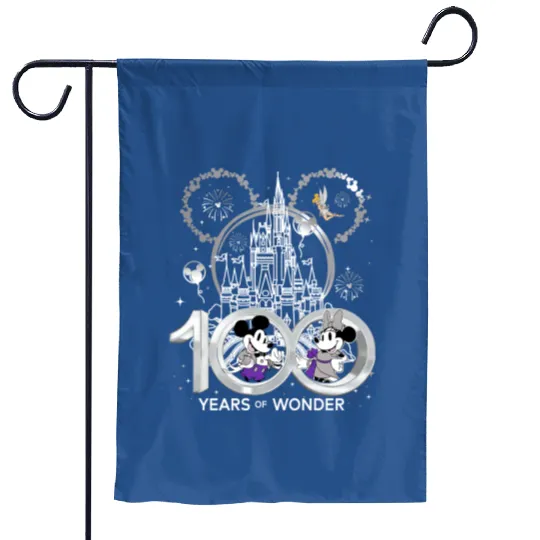Disney 100 Years Of Wonder Garden Flags, Disney 100 Garden Flags, Disney 100th Anniversary Garden Flags