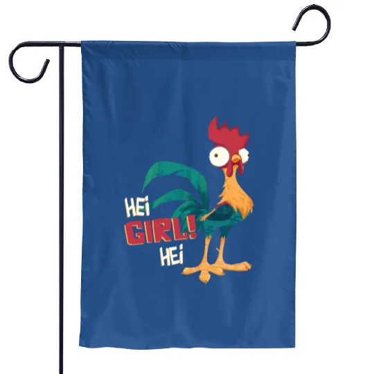Disney Moana Hei Hei Chicken Hei Girl Hei Comfort Colors Garden Flags Unisex