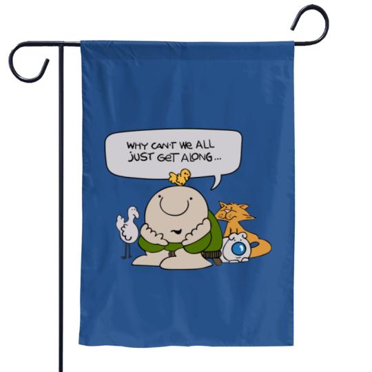 Discover Ziggy Garden Flags - Peace Friends 80s Unisex Garden Flags - Comic Strip Vintage Feel Good Garden Flags
