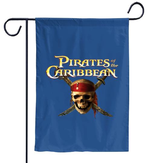 Discover Disney Pirates of the Caribbean Skull and Swords Logo Garden Flags