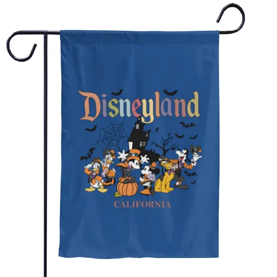Vintage Disneyland Halloween Garden Flags