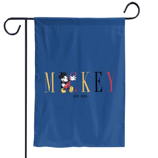 Disney mens Classic Disney Mickey Mouse Est 1928 Simple Garden Flags, Mickey And Friends Garden Flags