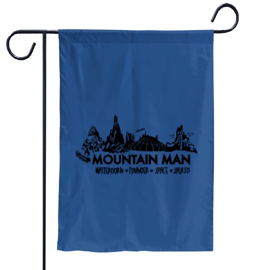 Disney mountain man Garden Flags, DISNEYLAND Garden Flags, splash mountain, space mountain , Matterhorn Garden Flags