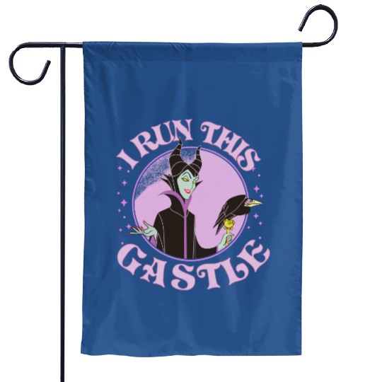 Disney Sleeping Beauty Villains Maleficent Runs This Castle Retro Garden Flags, WDW Trip Unisex Garden Flags