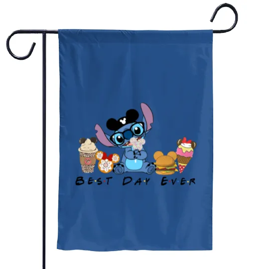Best Day Ever Garden Flags, Disney Stitch Garden Flags, Disney Matching Garden Flags