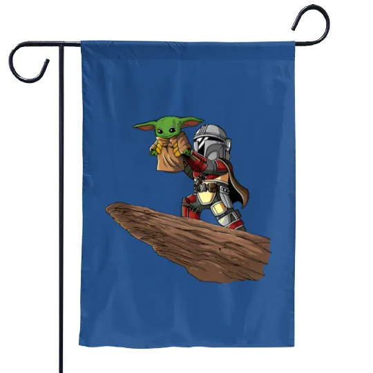 Mandalorian Grogu Garden Flags, Mandalorian Garden Flags, Star Wars, Star Wars Garden Flags, Disney Star Wars Garden Flags