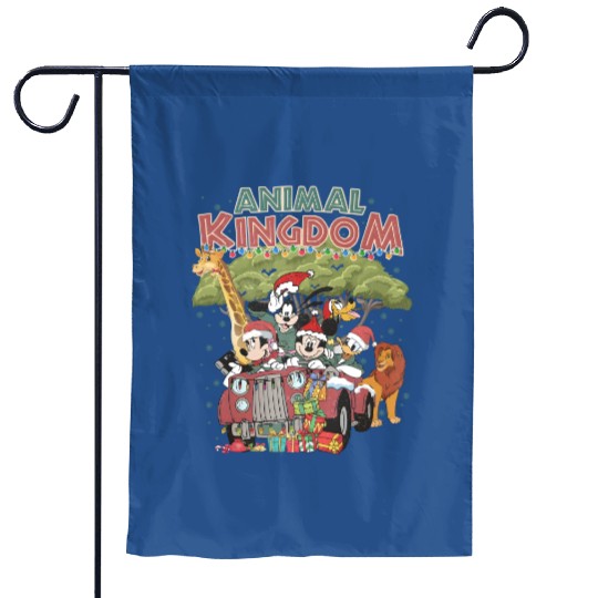 Retro Disney Animal Kingdom Christmas Garden Flags