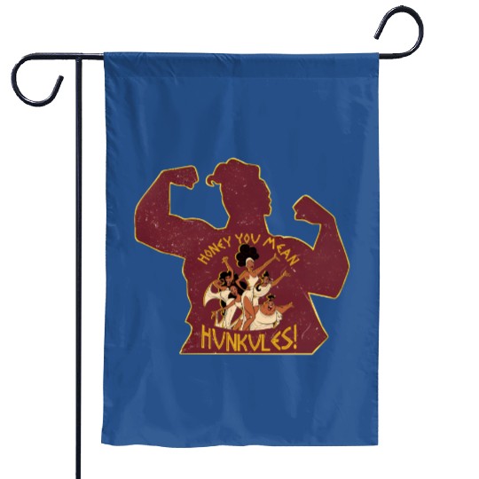 Vintage Disney Hercules Garden Flags, Diva The Muses, Honey You Mean Hunkules, Retro 90s Disney Garden Flags