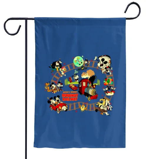 Discover Mickey & Minnie Runaway Railway Garden Flags Mickey Minnie Pluto Chuuby Garden Flags Disney Family Garden Flags