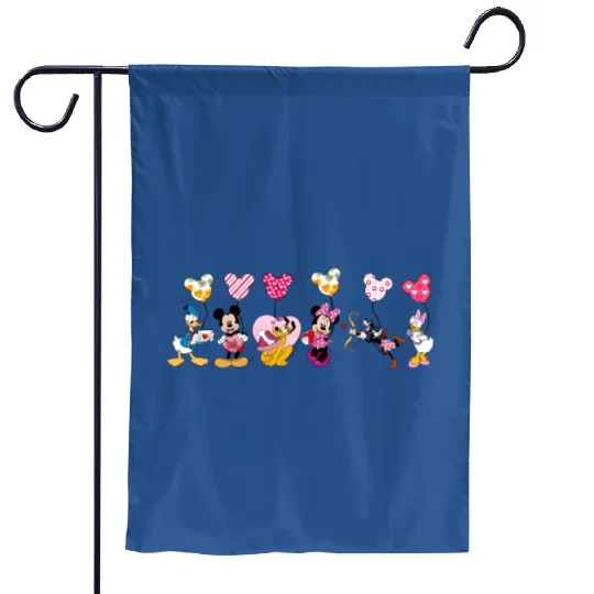 Mickey Friends Balloon Garden Flags, Disney Friends Garden Flags, Disney Family Garden Flags