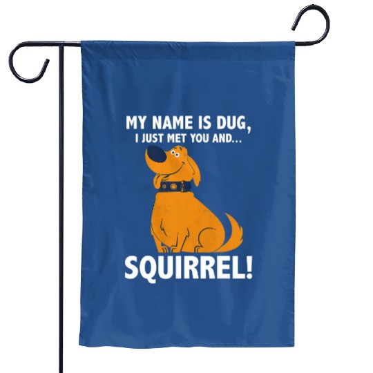 Disney Up My Name is Dug Squirrel Graphic Garden Flags