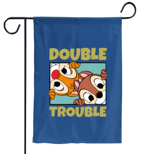 Chip n Dale Garden Flags,Double And Trouble Garden Flags,Chip And Dale,Disney Chip And Dale Garden Flags,Chip Garden Flags,Dale Garden Flags