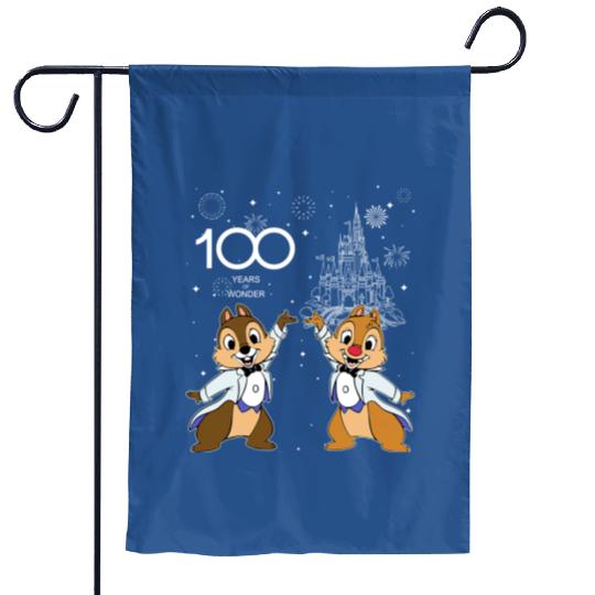 Disney Chip And Dale Couple Characters Garden Flags, 100 Years of Wonder Garden Flags