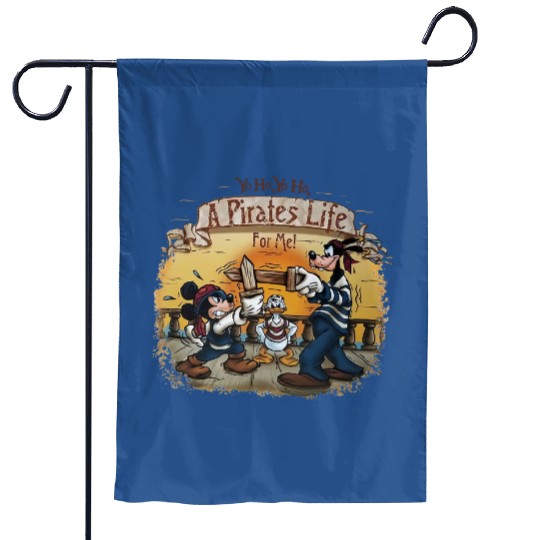Disney Mickey, Goofy and Donald A Pirates Life Garden Flags