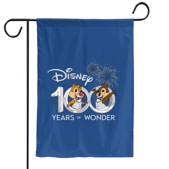 Disney 100 Years of Wonder Garden Flags, 100th Anniversary Garden Flags, Chip and Dale Garden Flags