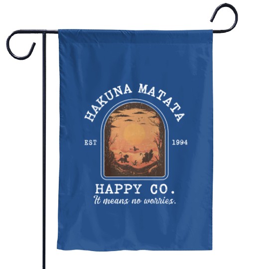  Hakuna Matata Garden Flags, Happy Co, Retro Disney Lion King Garden Flags, Animal Kingdom Garden Flags