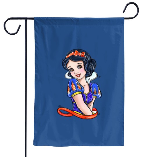 Snow White Garden Flags, Disney Princess Garden Flags, Birthday Girl Garden Flags