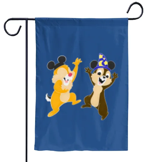 Chip and Dale Garden Flags, Disney travel Garden Flags, Chipmunks Garden Flags, Trip Garden Flags