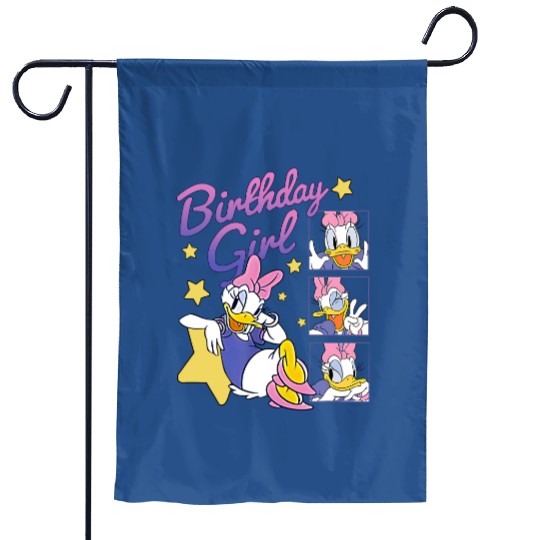Disney Daisy Duck Birthday Girl Garden Flags, Disney Daisy Birthday Garden Flags