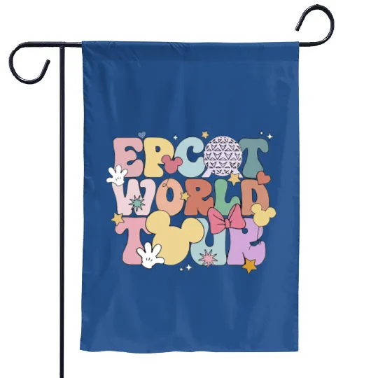 Disney Epcot World Tour Tank, Retro Disney Epcot Tank, Disney Tank, Epcot Trip Tank Garden Flags