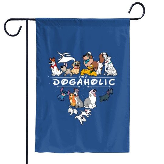 I'm Dog a Holic Disney Dogs Garden Flags, Disney Pluto, Bolt Percy Dug Garden Flags