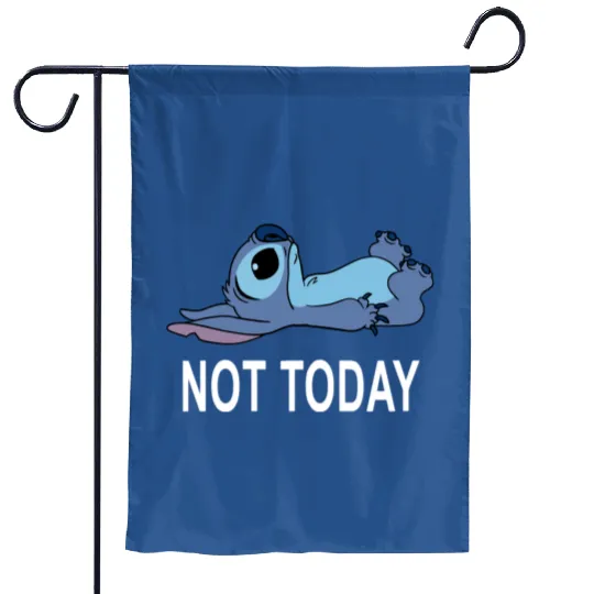 Disney Lilo & Stitch Not Today Stitch Zip Garden Flags