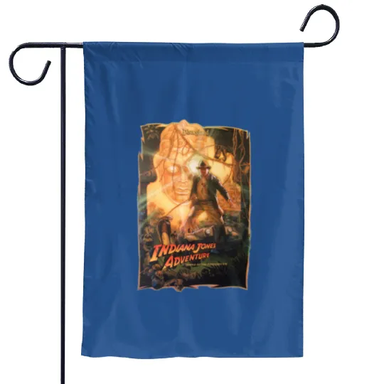 Indiana Jones Adventure Disneyland 1995 Garden Flags, Indiana Jones Garden Flags