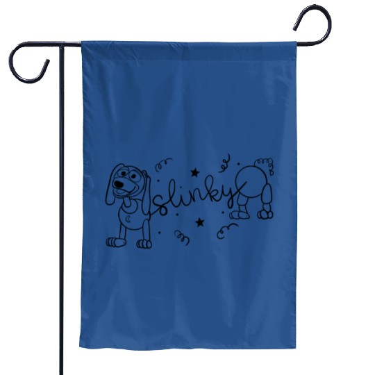 Cute Slinky Dog Disney Garden Flags, Disney Garden Flags, Mickey Ears Slinky Dog Garden Flags