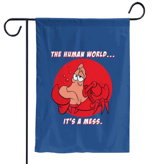Disney The Little Mermaid Garden Flags, Sebastian Crab The Human World