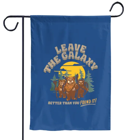 Vintage Disney Star Wars Ewok Garden Flags, Leave The Galaxy Better