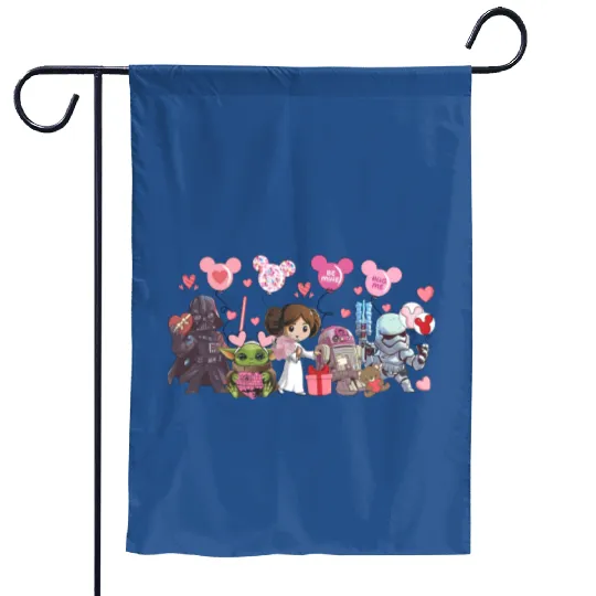 Disney Star Wars Valentines Day Garden Flags, Star Wars Couple Garden Flags