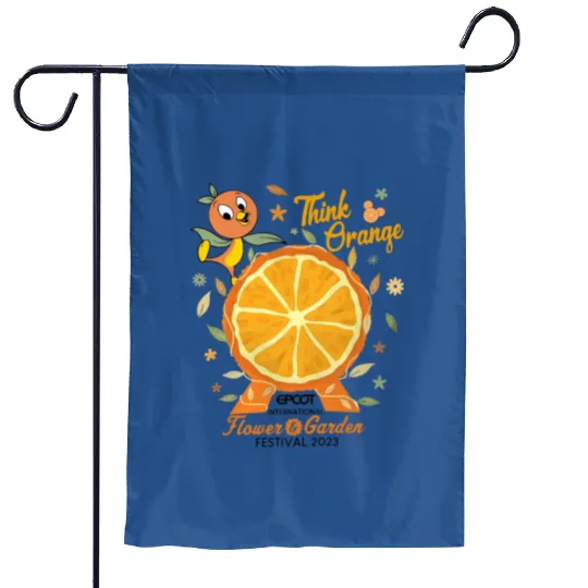 Disney Orange Bird Epcot Garden Flags, Disney Epcot International Flower and Garden Festival 2023