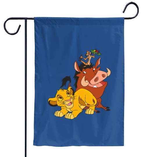 Disney The Lion King Young Simba Timon And Pumbaa Garden Flags, Magic Kingdom Trip  Garden Flags Family Birthday Gift