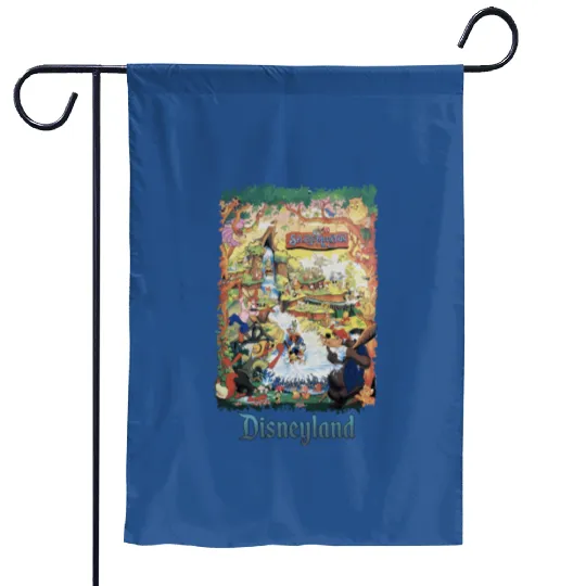 Retro Disneyland Splash Mountain | Disney Characters Splash Mountain Garden Flags