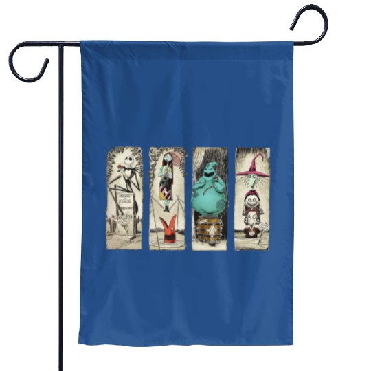 Retro Haunted Mansion The Nightmare Before Christmas Garden Flags, Disney Halloween  Garden Flags