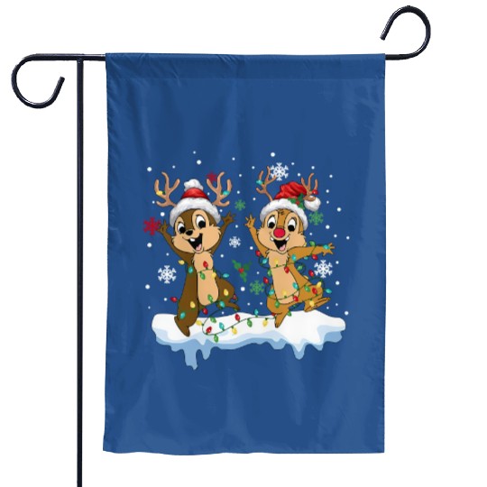 Disney Chip N Dale Chipmunks Christmas Lights Garden Flags