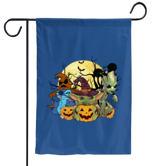 Disney Stitch Halloween Garden Flags, Stitch Horror Halloween Garden Flags