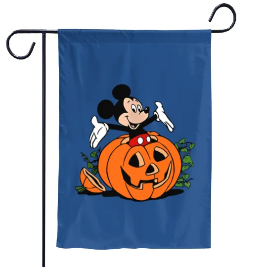 Personalized Halloween Disney Mickey Mouse Pumpkin Garden Flags