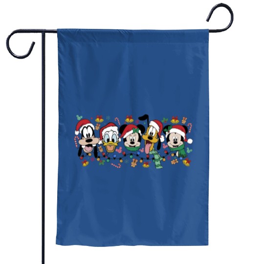 Disney Mouse And Friends Christmas Garden Flags, Disney Christmas Matching Garden Flags