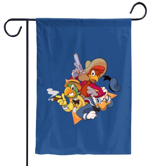 The Three Caballeros Garden Flags, Disney Amigo Garden Flags, 3 Amigos Garden Flags, Donald Duck Garden Flags