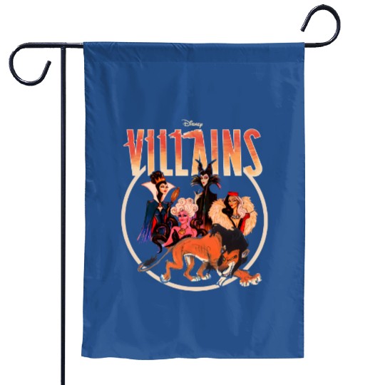 Retro Disney Villains Group Garden Flags, Scar Evil Queen Maleficent Hades Family Vacation