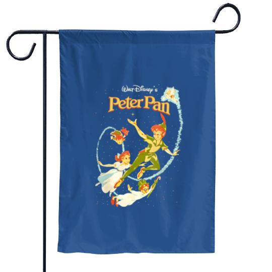 Disney Peter Pan Garden Flags, Peter Pan Vintage Garden Flags, Disneyland Vacation Garden Flags